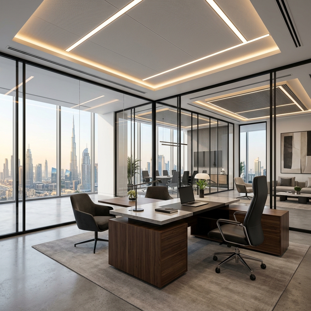 DIFC Executive Financial Office Glass Partitions installation